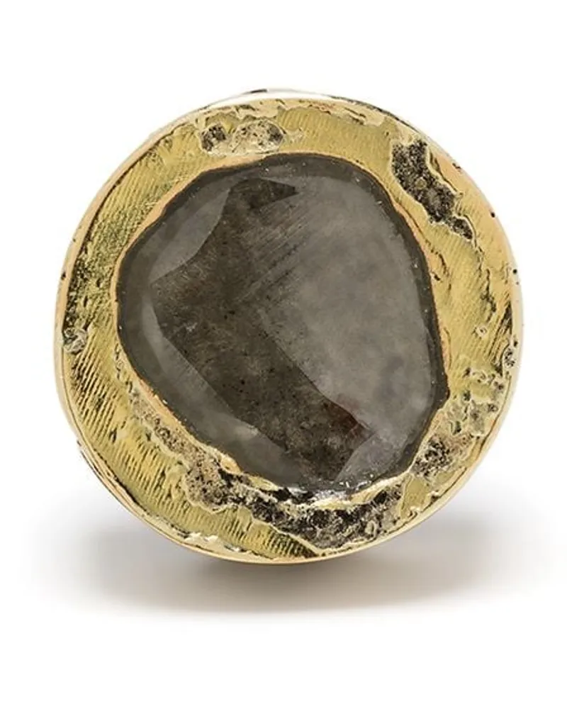 Parts Of Four 18kt gelbvergoldeter Ohrstecker mit Diamant Gold