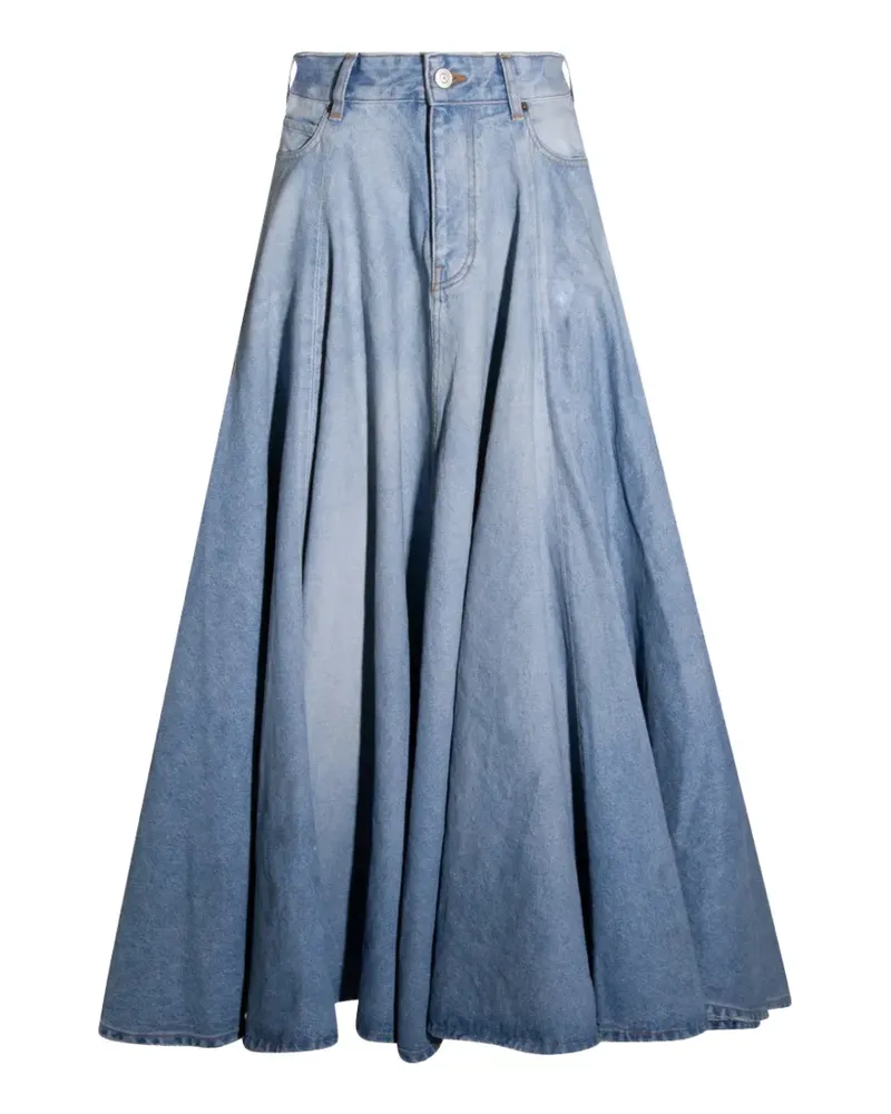 Balenciaga Godet panelled maxi skirt - Blau Blau