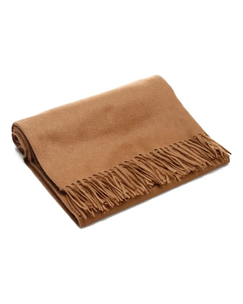 Al Duca D’Aosta 1902 fringed-edge cashmere scarf - Nude Nude