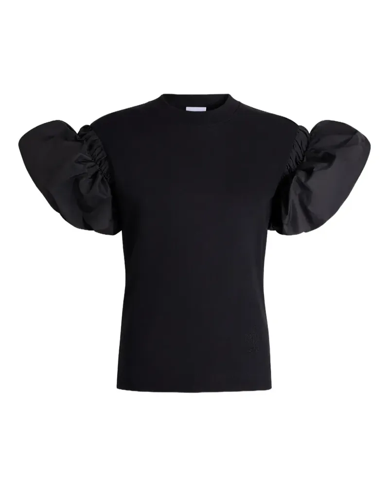 Patou T-Shirt aus Faille - Schwarz Schwarz