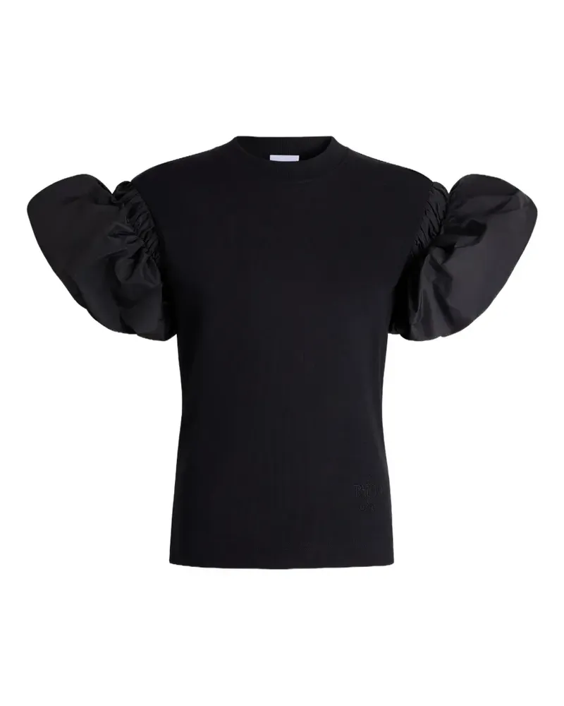 Patou faille-sleeve T-shirt - Schwarz Schwarz