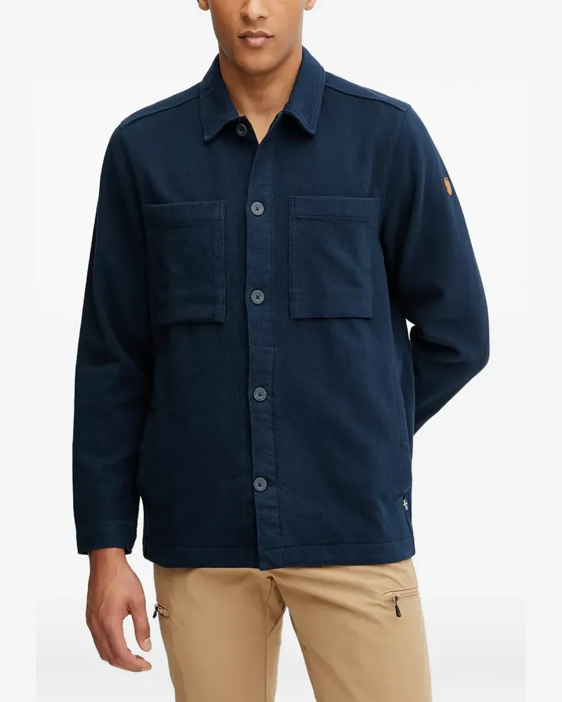Fjäll Räven patch-logo shirt jacket - Blau Blau