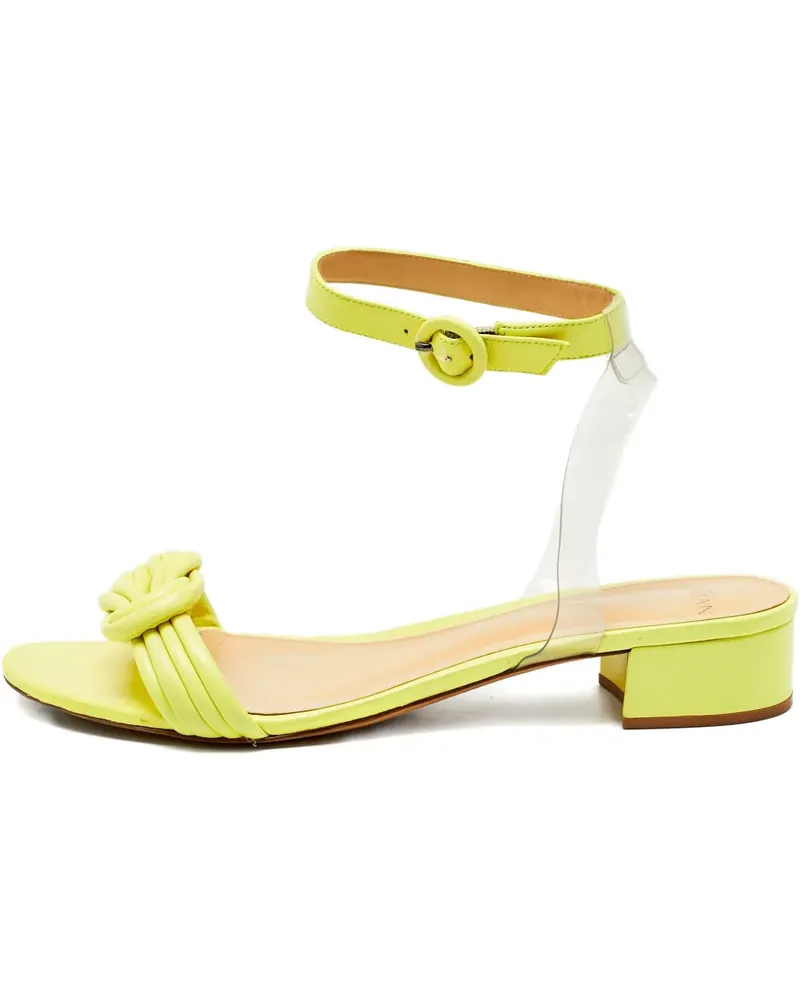 Alexandre Birman Vicky ankle-strap knot-detail sandals - Gelb Gelb