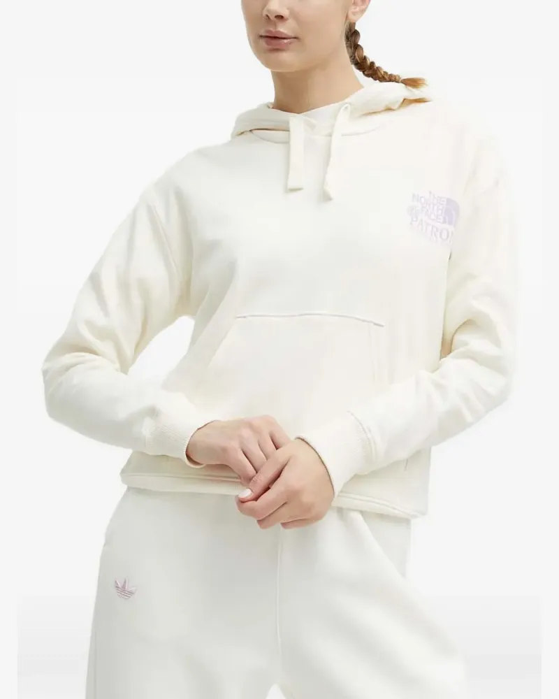 The North Face graphic-print hoodie - Nude Nude
