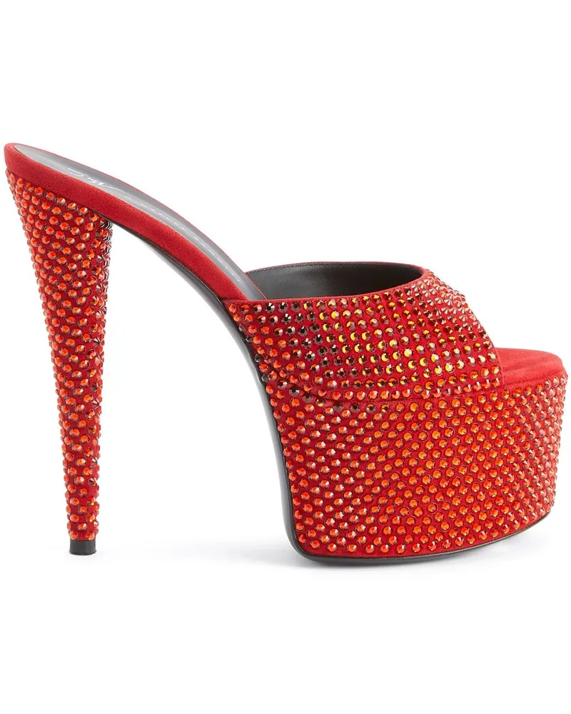 Giuseppe Zanotti GZ Aida Sandalen mit Kristallen 150mm - Rot Rot