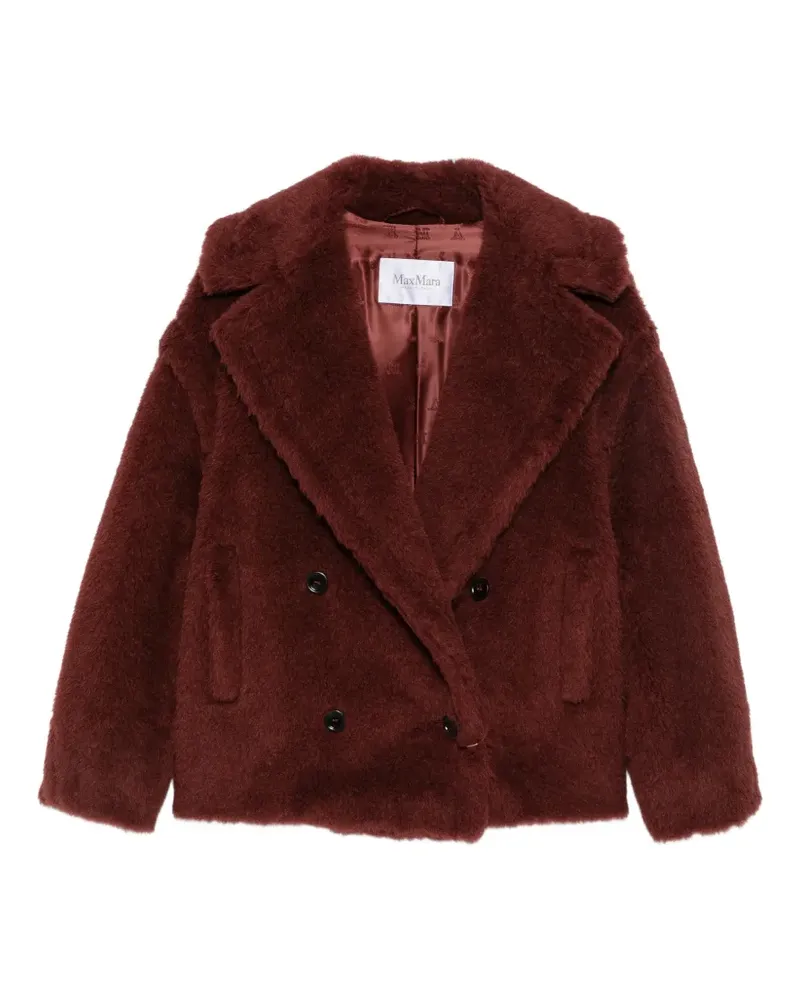 Max Mara double-breasted Teddy coat - Rot Rot