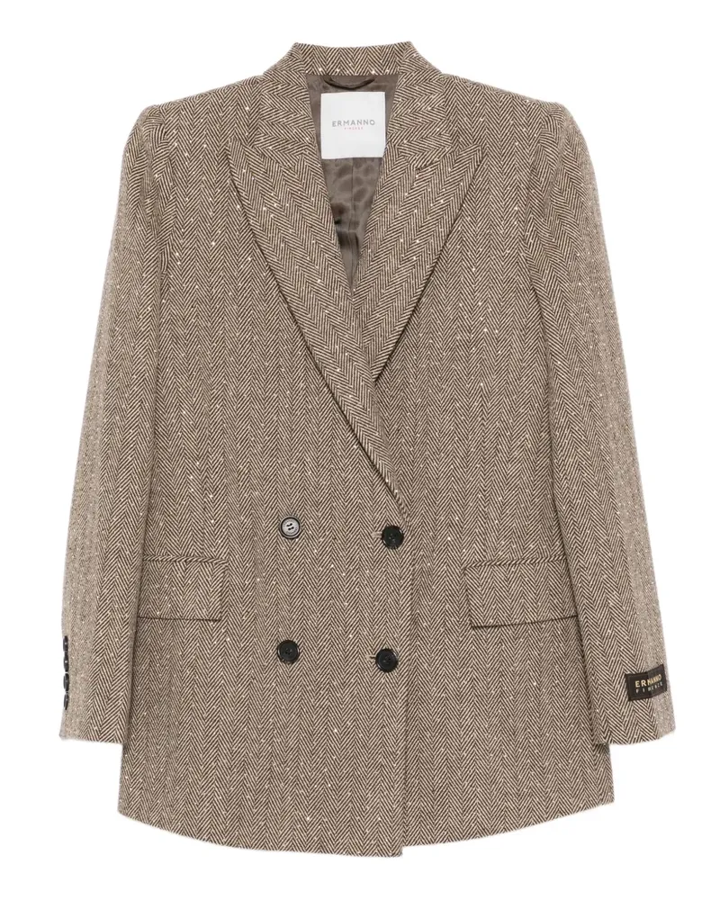 Ermanno Scervino Fischgräten-Jacke mit Pailletten - Braun Braun