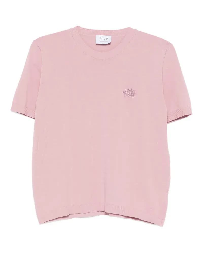 MVP Wardrobe Besticktes T-Shirt - Rosa Rosa