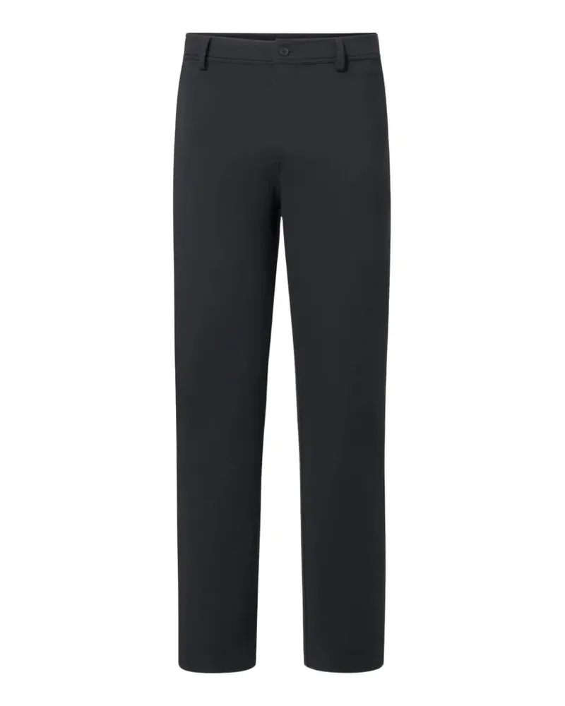 ECOALF logo-patch straight-leg trousers - Schwarz Schwarz