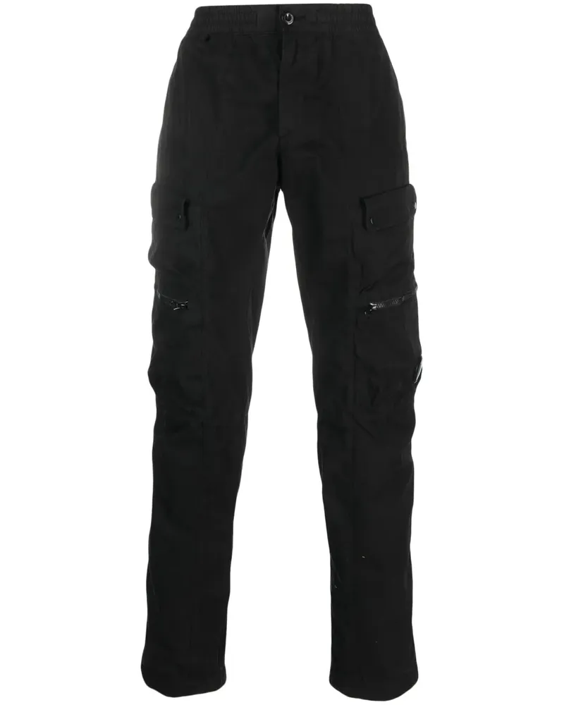 C.P. Company Cargohose mit Logo-Patch - Schwarz Schwarz