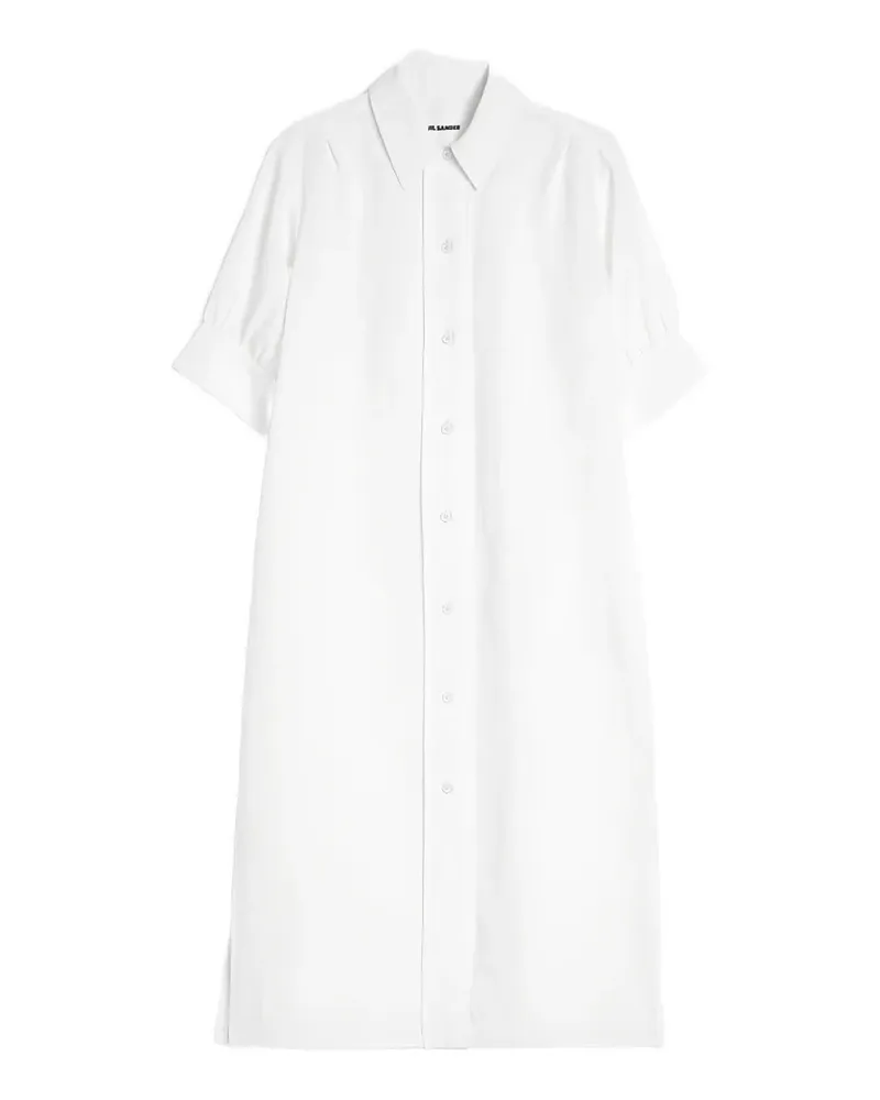 Jil Sander Hemdkleid mit kurzen Ärmeln - Weiß Weiß