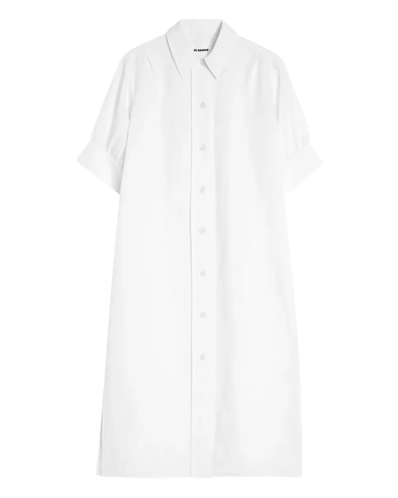 Jil Sander Hemdkleid mit kurzen Ärmeln - Weiß Weiß