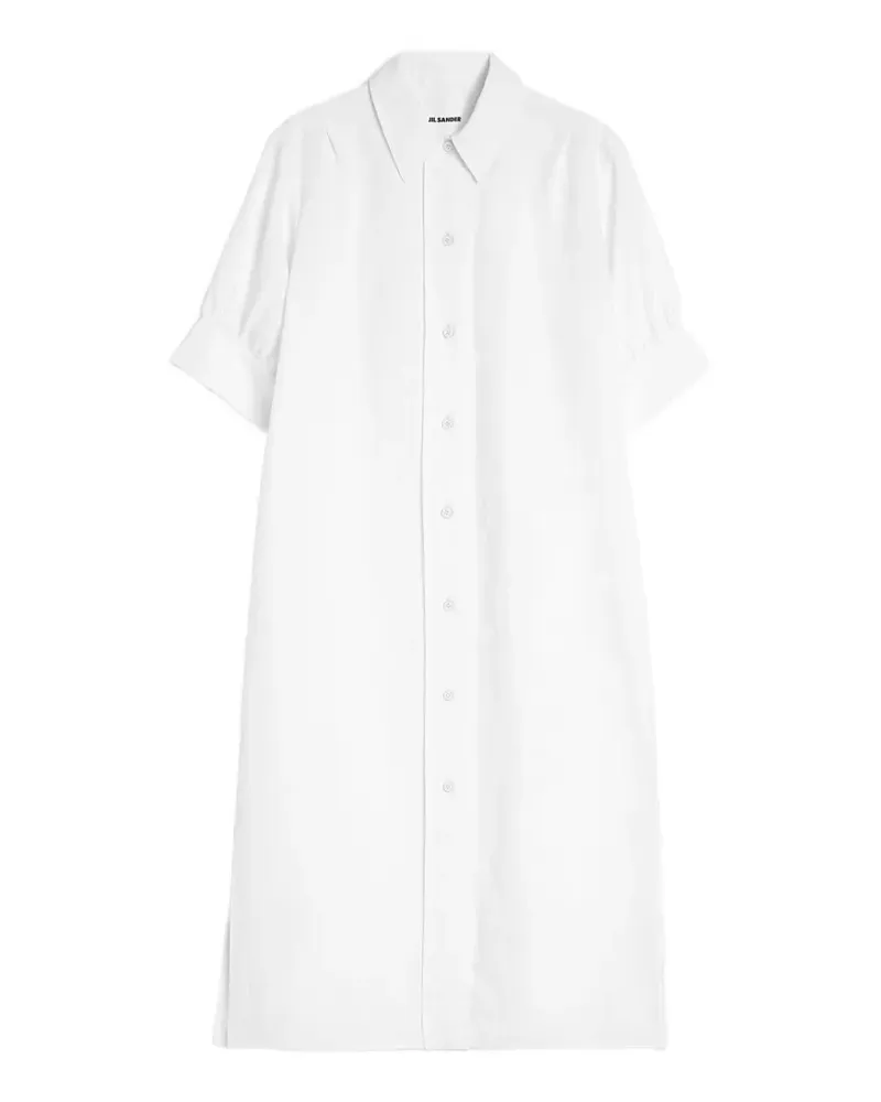 Jil Sander Hemdkleid mit kurzen Ärmeln - Weiß Weiß