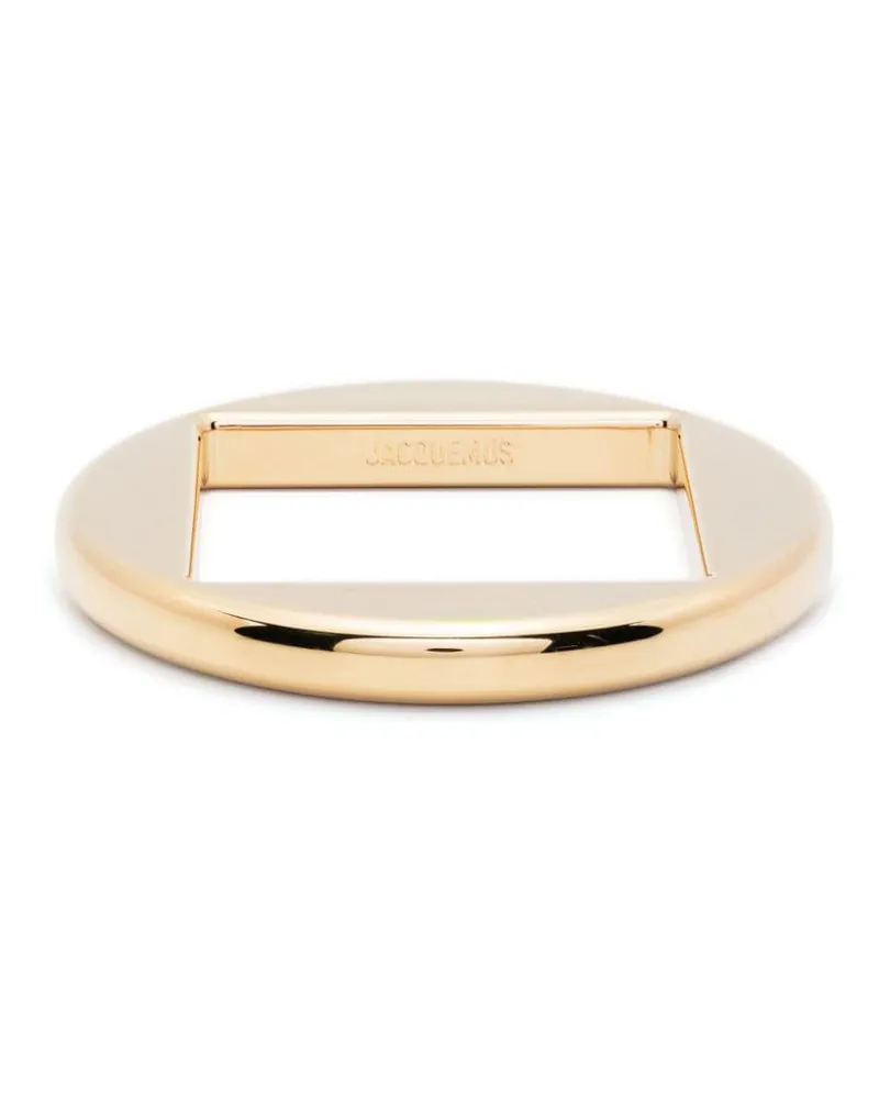 Jacquemus Le Bracelet Rond Armband mit Logo-Gravur Gold