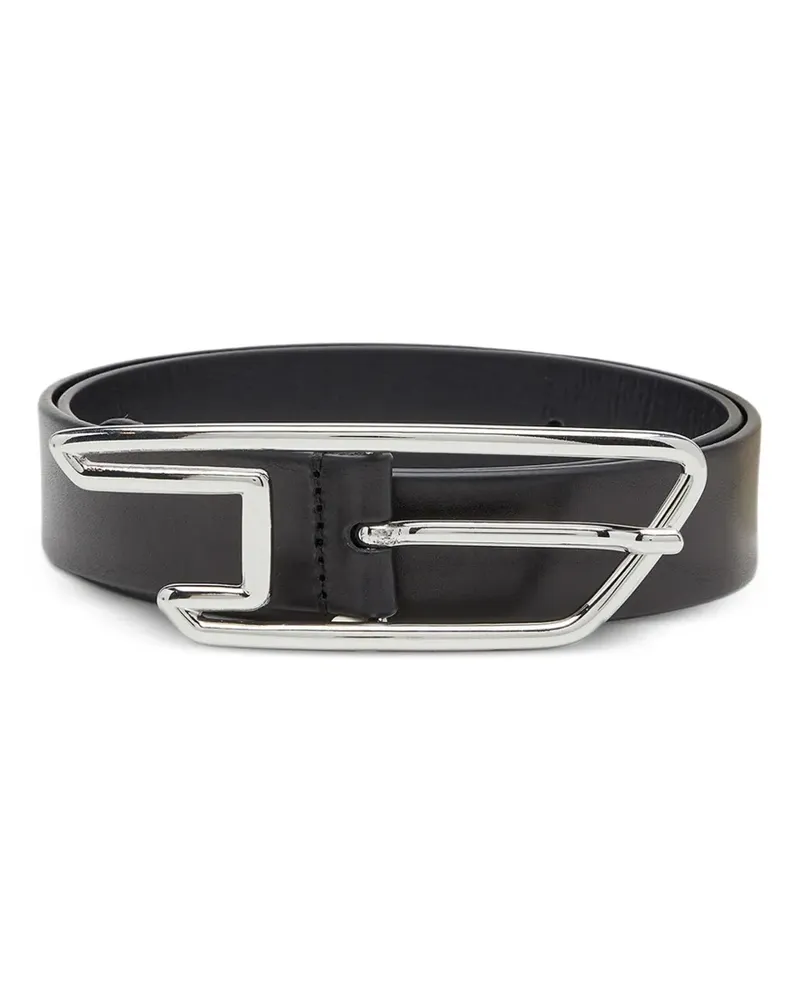 Diesel logo detail belt - Schwarz Schwarz