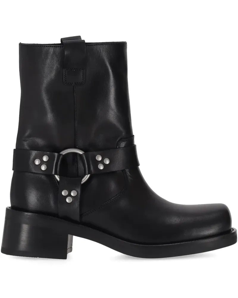 P.A.R.O.S.H. harness studded leather boots - Schwarz Schwarz