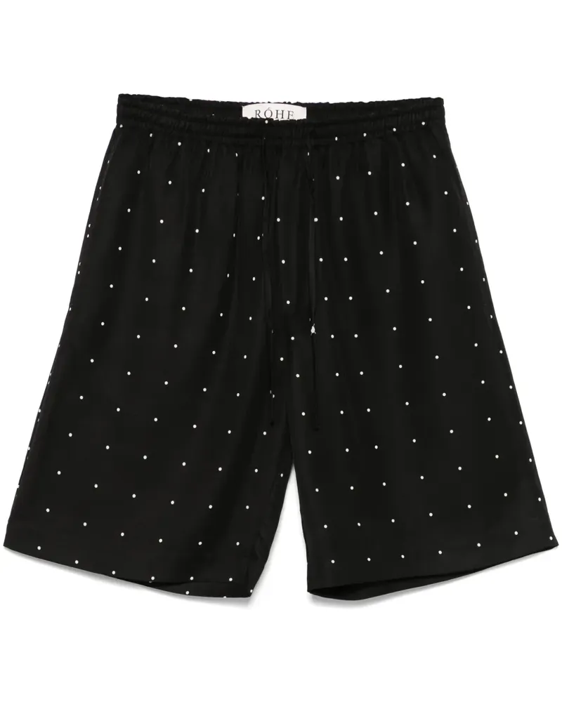 Róhe Shorts mit Polka Dots - Schwarz Schwarz