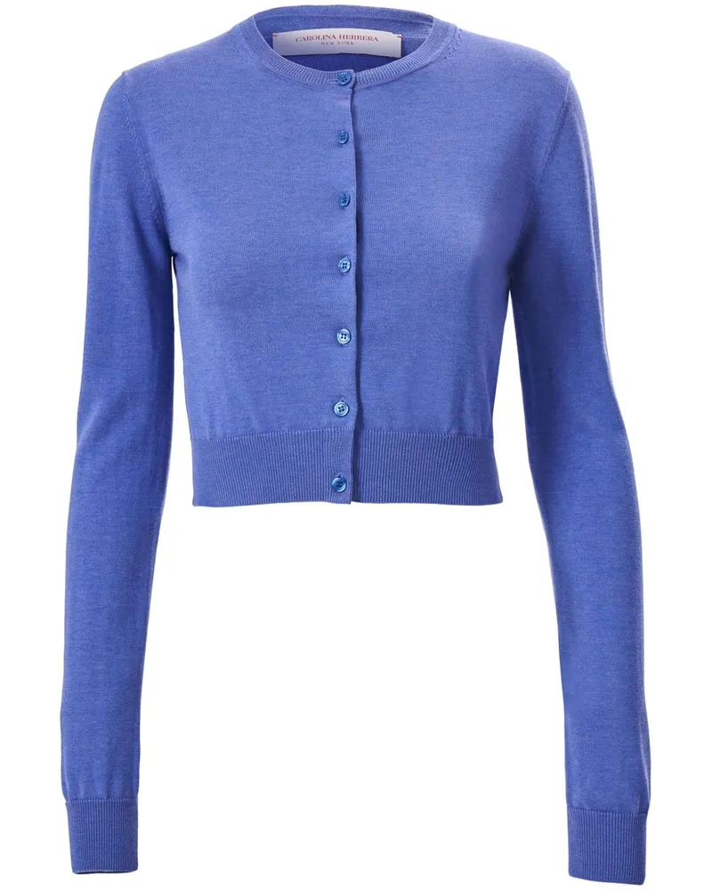 Carolina Herrera New York Klassischer Cropped-Cardigan - Blau Blau