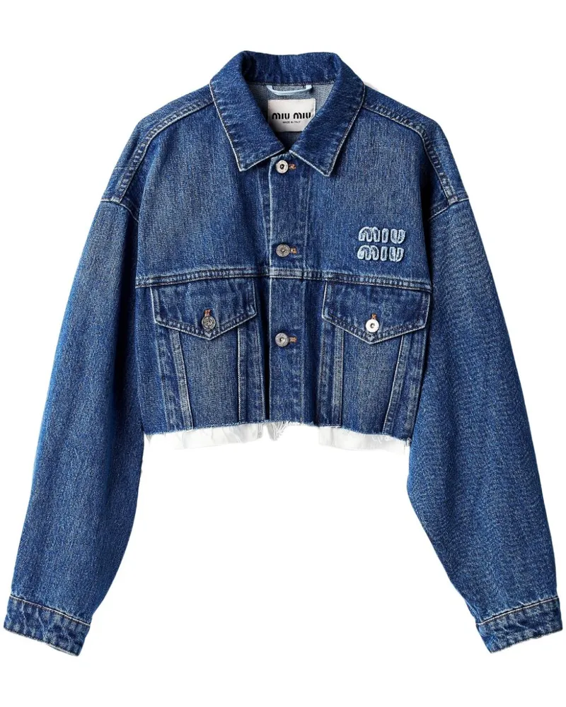 Miu Miu Klassische Jeansjacke - Blau Blau