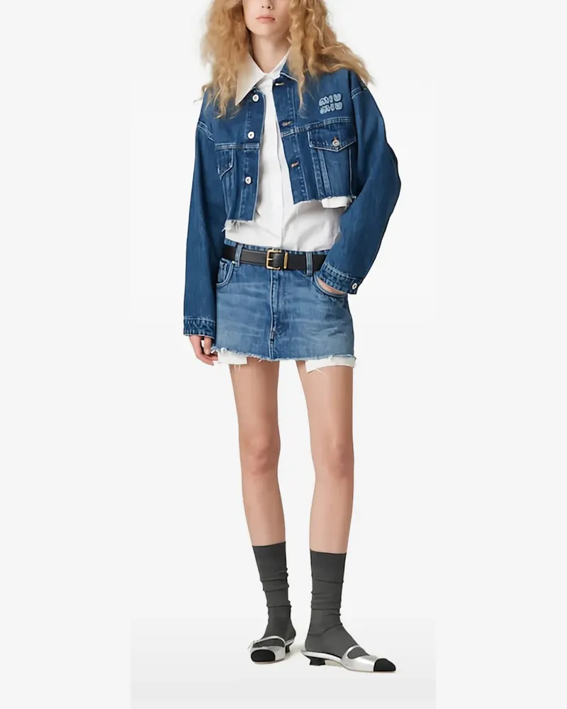 Miu Miu Klassische Jeansjacke - Blau Blau