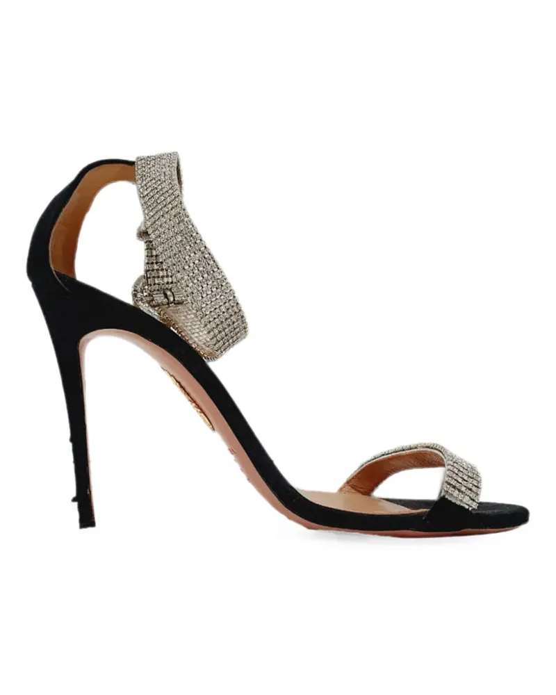 Aquazzura 2018 crystal-embellished suede sandals - Silber Silber
