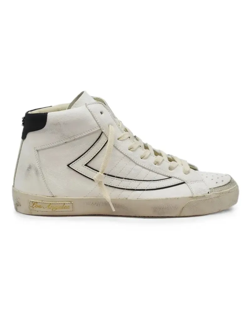 HTC Hollywood Trading Company Vipers High-Top-Sneakers im Distressed-Look - Weiß Weiß