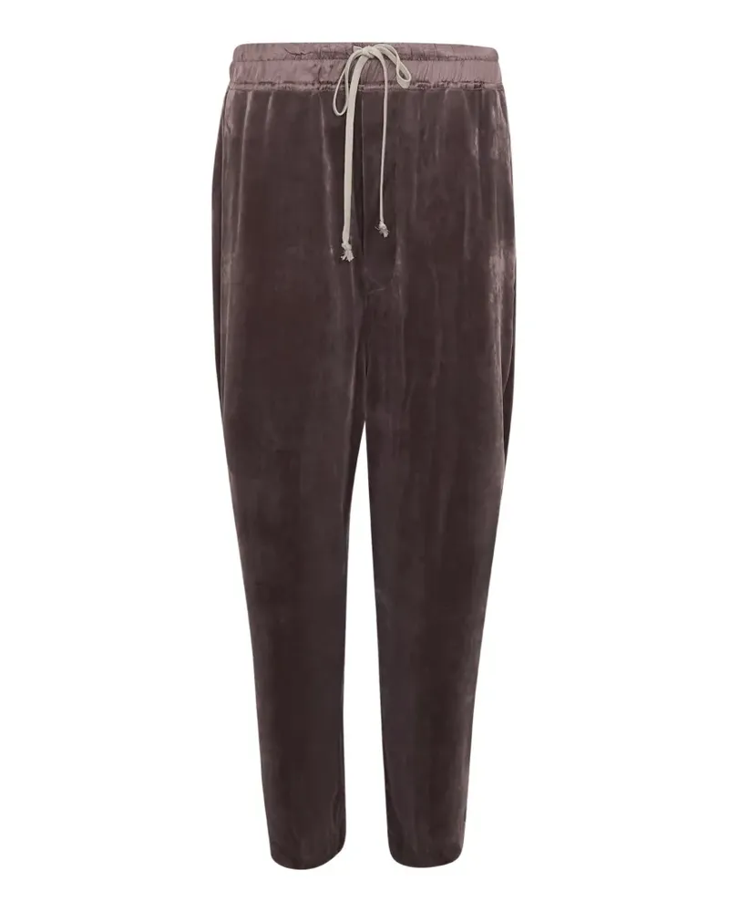 Rick Owens Astaires velvet-texture drawstring track pants - Violett Violett