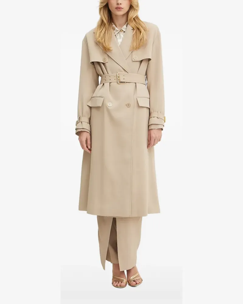 MARCIANO Los Angeles belted pocket coat - Nude Nude