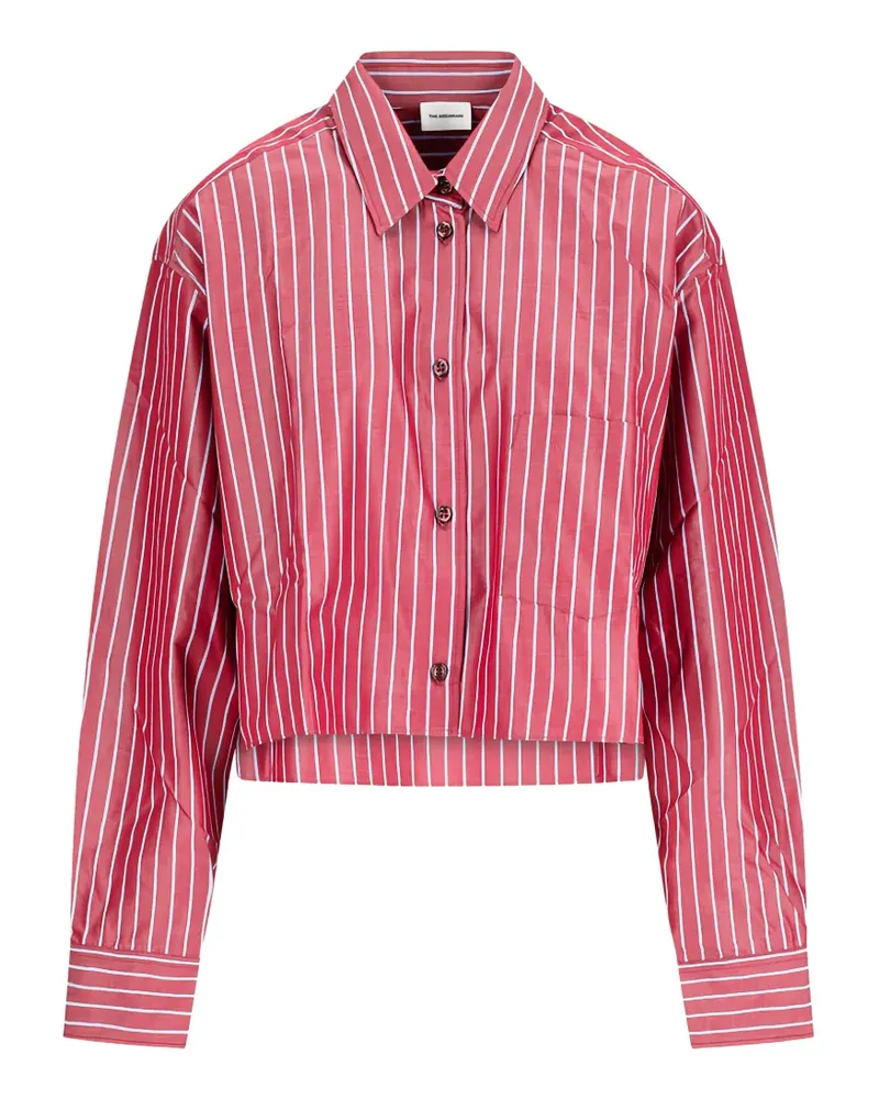 ANDAMANE Georgiana striped cropped shirt - Rot Rot