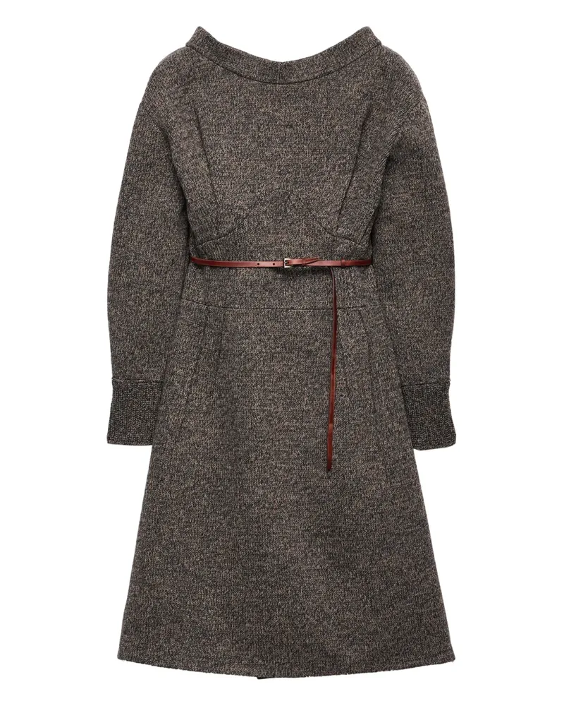 Prada Midikleid aus Mouliné - Braun Braun