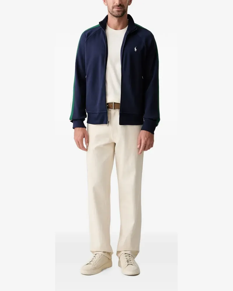 Ralph Lauren Besticktes Sweatshirt mit Seitenstreifen - Blau Blau