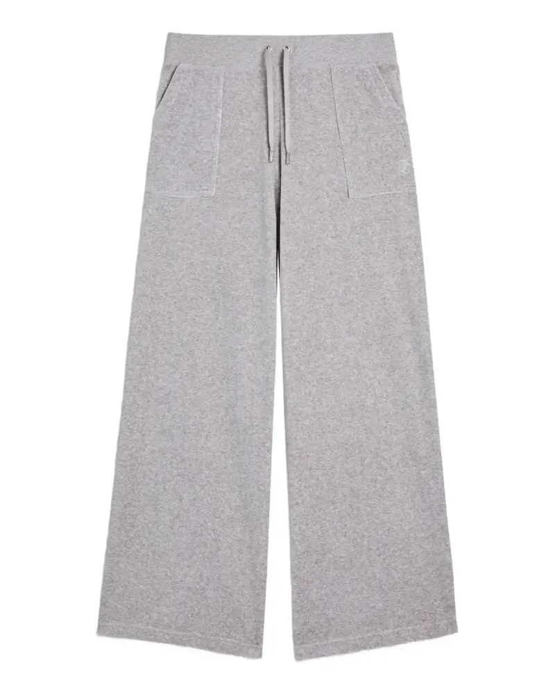 Juicy Couture Velours-Jogginghose mit weitem Bein - Grau Grau