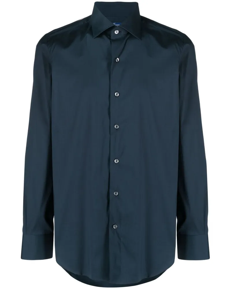 Finamore 1925 Klassisches Hemd - Blau Blau