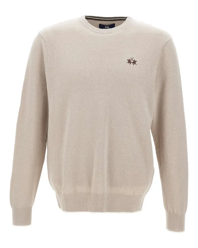 La Martina embroidered-logo sweater - Nude Nude