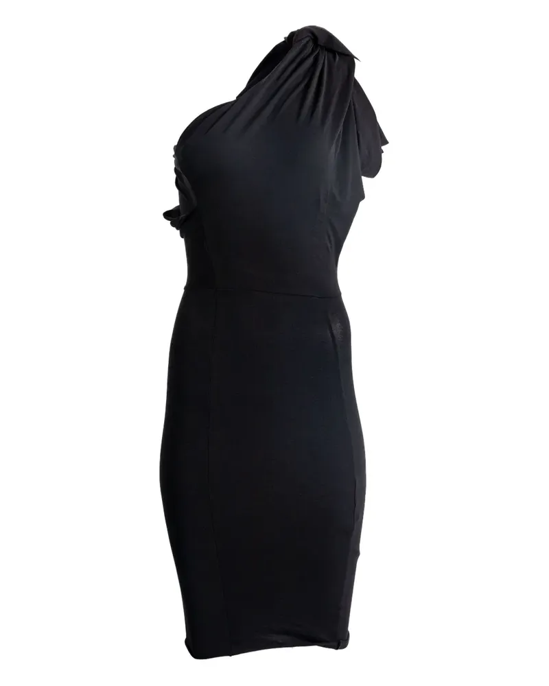 Rick Owens Drapiertes One-Shoulder-Kleid - Schwarz Schwarz