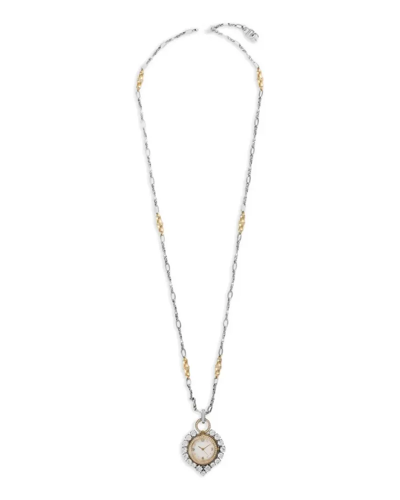 Dolce & Gabbana Halskette mit Uhr - Silber Silber