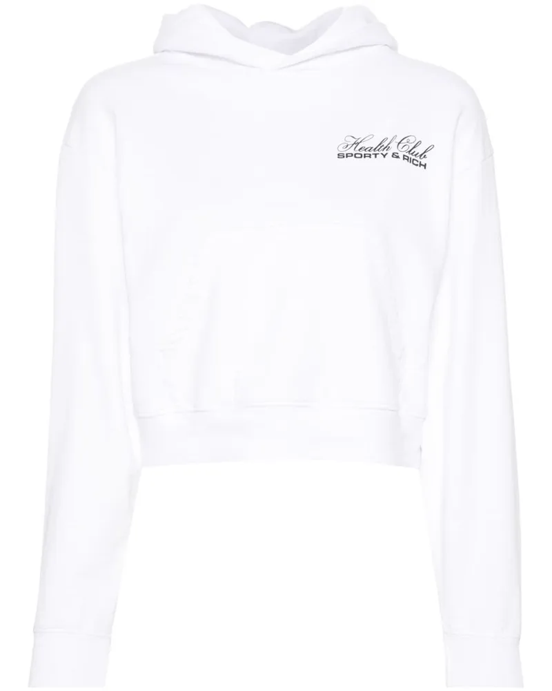 SPORTY & RICH Hoodie mit Logo-Print - Weiß Weiß