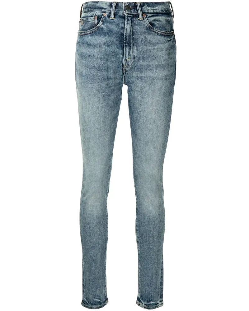 Ralph Lauren Skinny-Jeans mit hohem Bund Blau