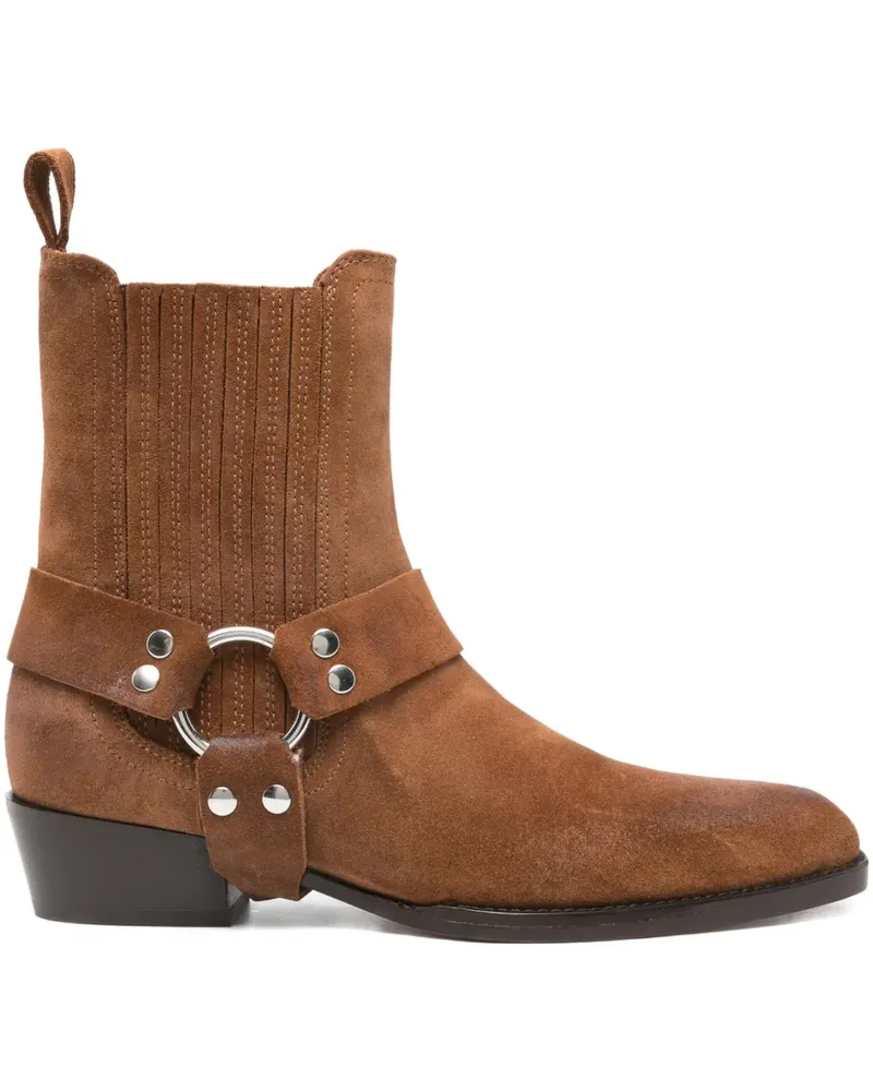 Paris Texas Helena Stiefeletten aus Wildleder 35mm - Braun Braun