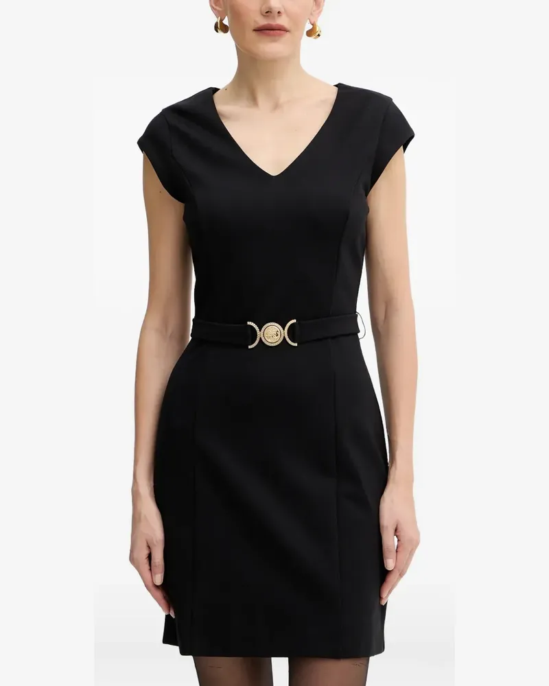 Guess Chrissy V-neck belted mini dress - Schwarz Schwarz
