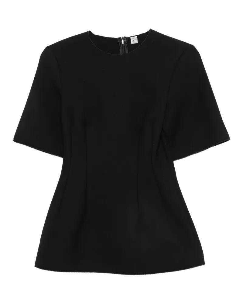 Totême Kurzärmeliges Scuba-Top - Schwarz Schwarz