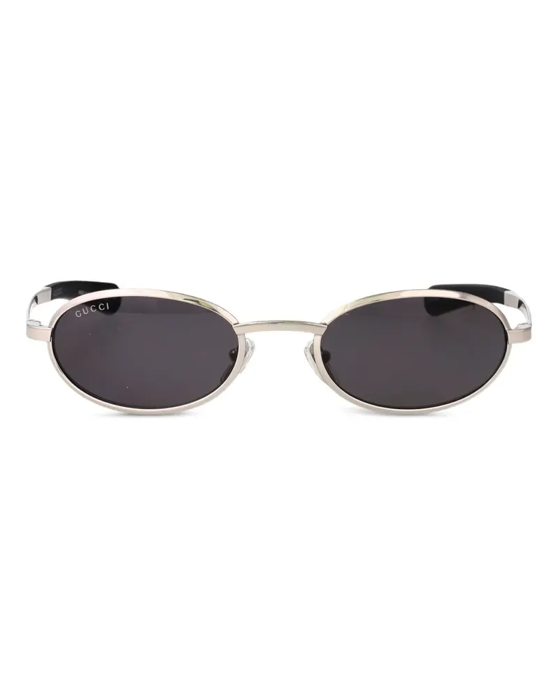 Gucci Sonnenbrille mit ovalem Gestell - Silber Silber