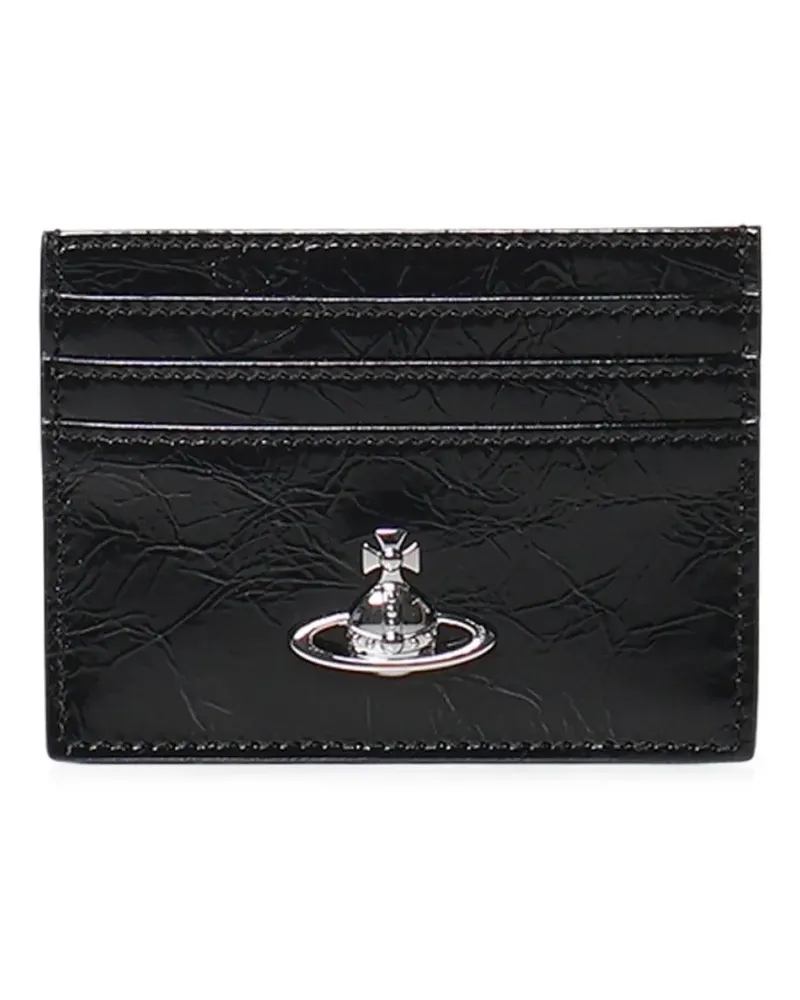 Vivienne Westwood Kartenetui mit Orb-Schild - Schwarz Schwarz