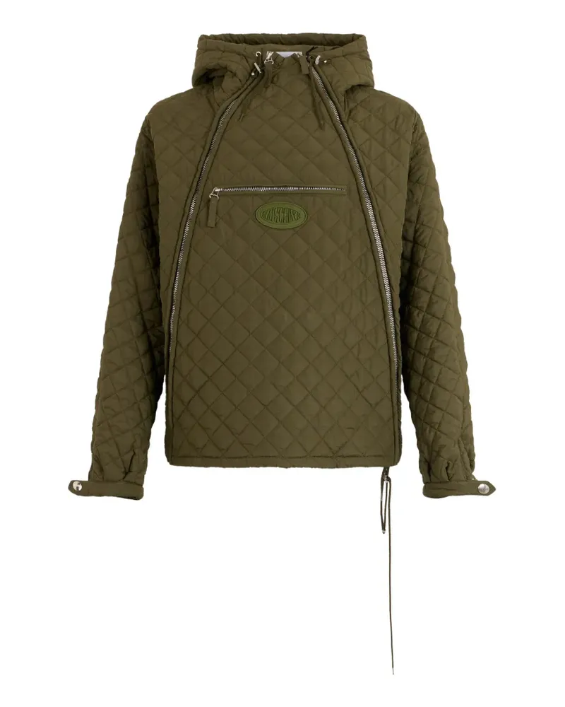Moschino quilted hooded jacket - Grün Grün