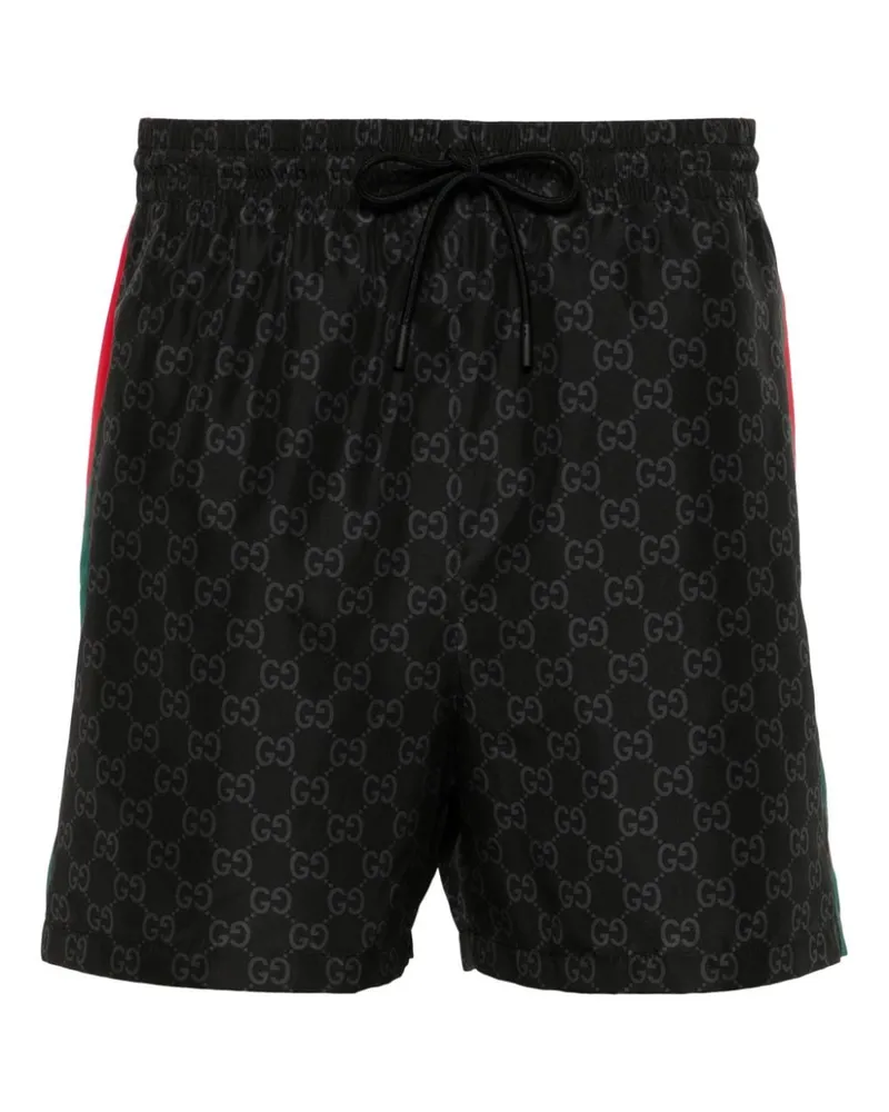 Gucci Badeshorts mit GG Supreme-Print Schwarz