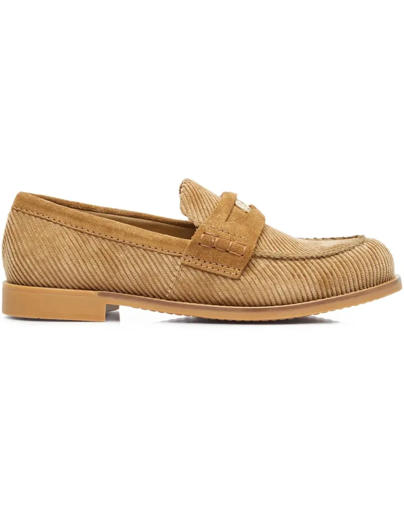 Miu Miu Loafer aus Cord - Nude Nude