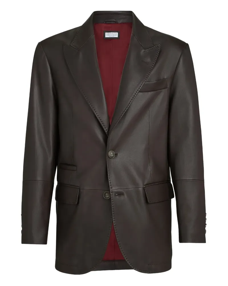 Brunello Cucinelli Sakko mit steigendem Revers - Braun Braun
