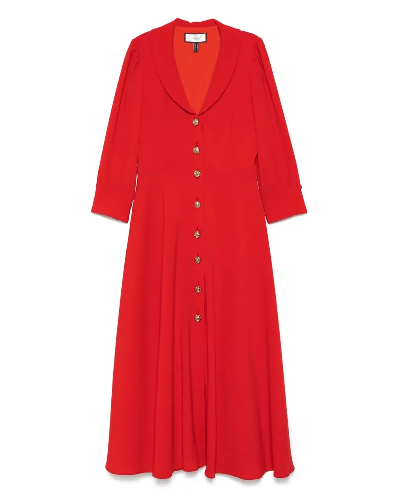 NISSA Geknöpftes Midikleid - Rot Rot