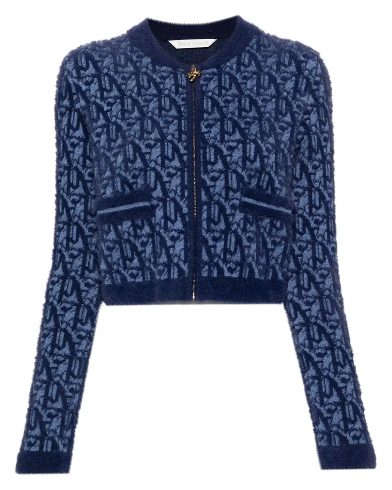 Palm Angels Cardigan aus Monogramm-Jacquard - Blau Blau