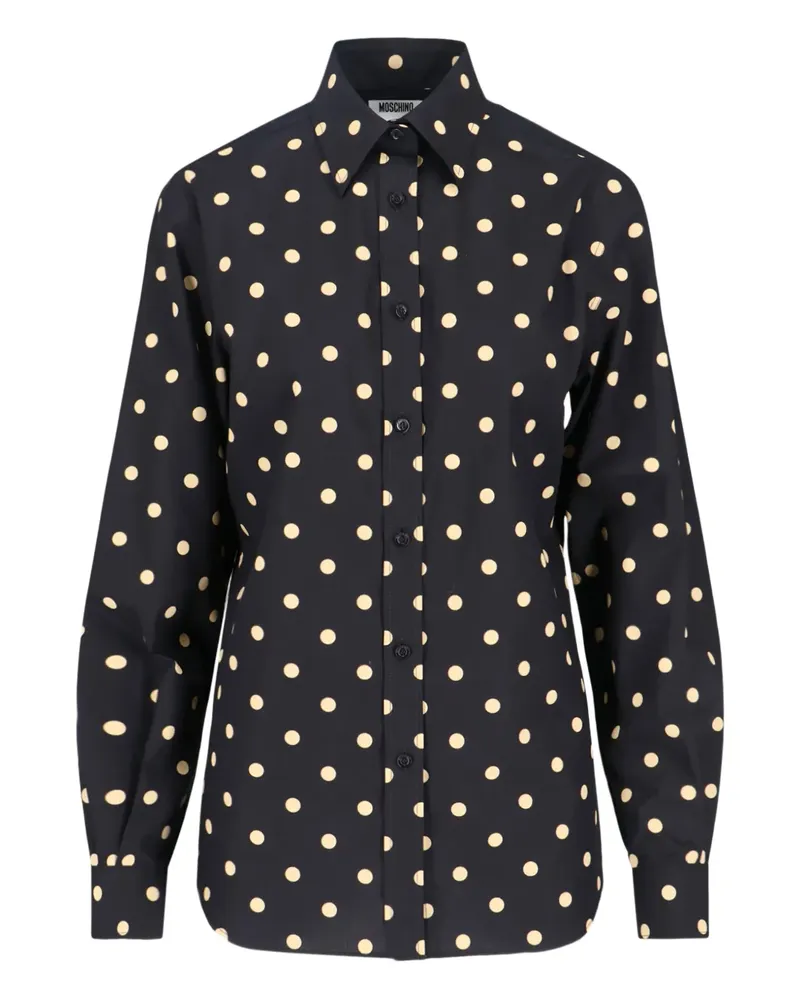 Moschino Hemd mit Polka Dots - Schwarz Schwarz